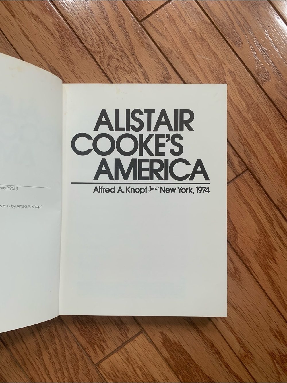 Alistair Cooke's America Hardcover Book - White